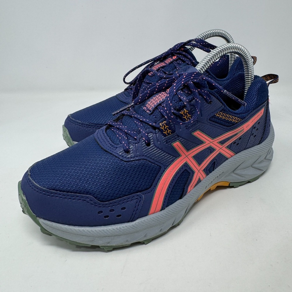 Asics Gel-Venture 9 Running Shoes‎ Blue Pink Trail Shoes Sneakers Women's 6.5 - Picture 7 of 12
